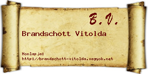 Brandschott Vitolda névjegykártya